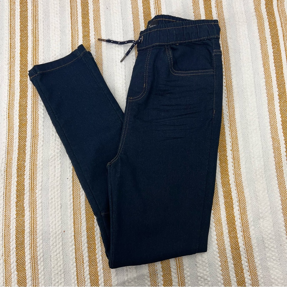 Steve's Jeans dark wash, elastic‎ waist size 14 (L)